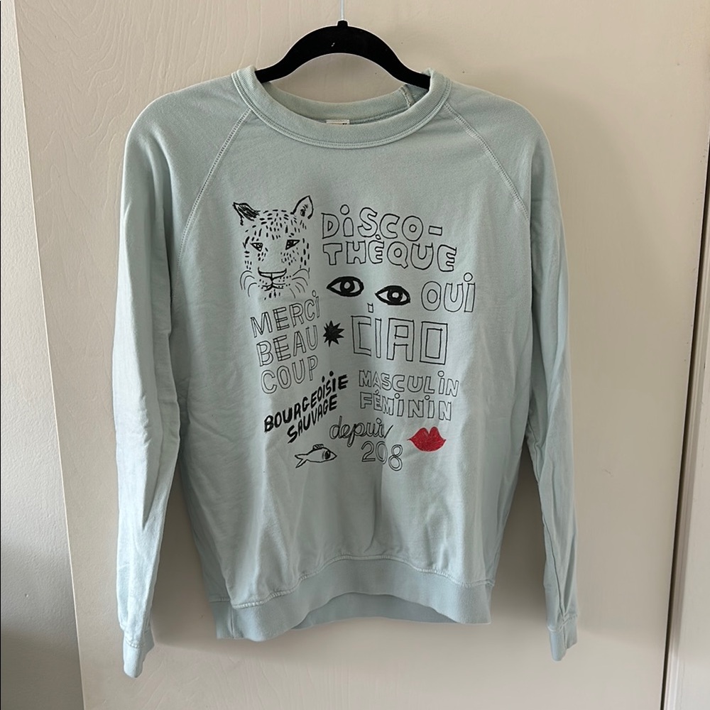 Graphic Sweatshirt with French Text